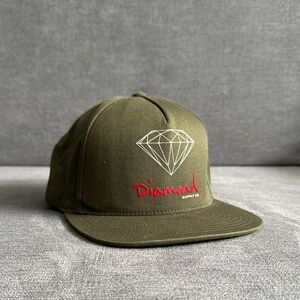 Diamond Supply Co. Olive Green SnapBack Hat
